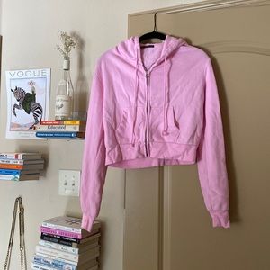 Pink brandy Melville zip up hoodie